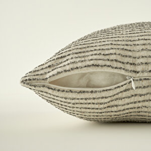 Bianca Dolgulu Dekoratif Yastık Gri (43x43 Cm) Gri