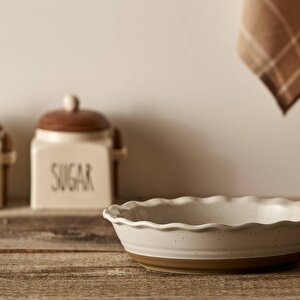 Margot Stoneware Fırın Kabı Beyaz (25,7x6,3 Cm) Beyaz