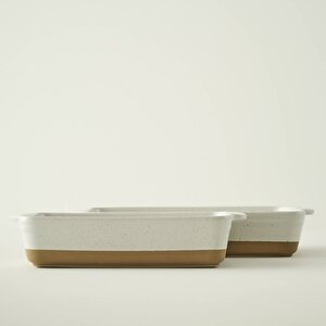 Margot Stoneware Fırın Kabı Beyaz (33,1x19,6x7 Cm) Beyaz