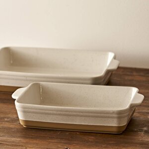 Margot Stoneware Fırın Kabı Beyaz (33,1x19,6x7 Cm) Beyaz