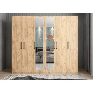 Süper 6 Kapaklı Gardırop Çam G.a.s_3_240cm 240 cm