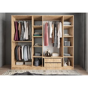Süper 6 Kapaklı Gardırop Çam G.a.s_3_240cm 240 cm