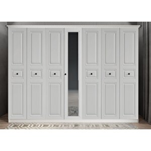 Membran Bar Yedi Kapaklı Gardırop Beyaz G.y.m.b_1_280cm 280 cm