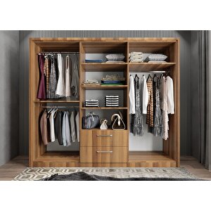 Harika 6 Kapaklı Gardırop Ceviz G.a.h_5_215cm 215 cm