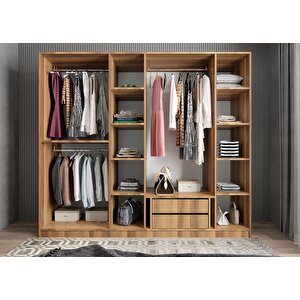 Eko Süper 6 Kapaklı Gardırop Ceviz G.a.s.e_5_208cm 208 cm