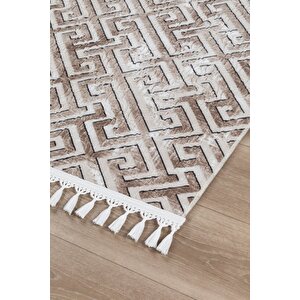 Olivia Vl Iskandinav Halı Premium Kalite Oturma Odası, Mutfak, Antre, Koridor Halısı 7008 Krem 150x400 cm