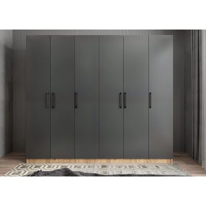 Eko Süper 6 Kapaklı Gardırop Çam&antrasit G.a.s.e_8_208cm 208 cm