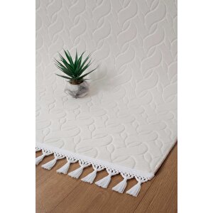 Oslo Vl Premium Yıkanabilir Kaymaz Tabanlı Saçaklı Kesme Rulo Halı Yolluk Antrasit 4001 150x400 cm