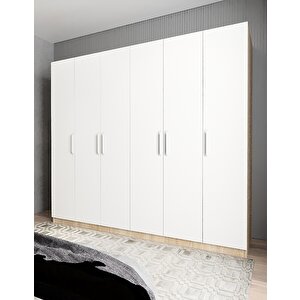 Eko Süper 6 Kapaklı Gardırop Meşe&beyaz G.a.s.e_7_180cm 180 cm