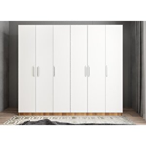 Eko Süper 6 Kapaklı Gardırop Ceviz&beyaz G.a.s.e_10_180cm 180 cm