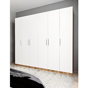 Eko Süper 6 Kapaklı Gardırop Ceviz&beyaz G.a.s.e_10_180cm 180 cm