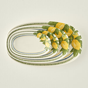 Lemoncello Porselen Sunum Tabağı 4'lü