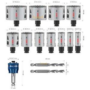 Pro Pc Multi 14 Parça Panç Testere Seti 20-76 Mm 2608594426