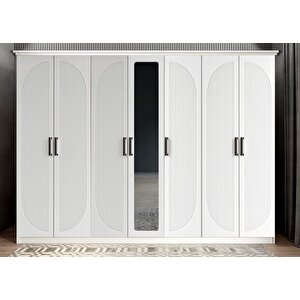 Membran Harika Yedi Kapaklı Gardırop Beyaz G.y.m.h_1_280cm 280 cm