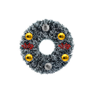 Waldern Yılbaşı Kapı Süsü 45 Cm Dekoratif Yılbaşı Süsü