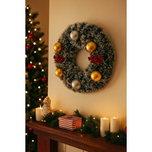 Waldern Yılbaşı Kapı Süsü 45 Cm Dekoratif Yılbaşı Süsü