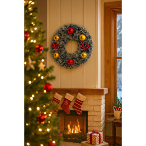 Waldern Yılbaşı Kapı Süsü 45 Cm Dekoratif Yılbaşı Süsü