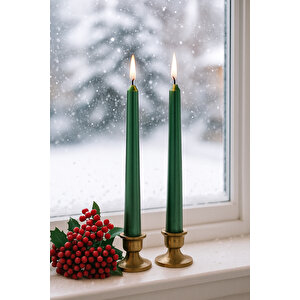 Waldern 4lü Uzun Yeşil  Mum