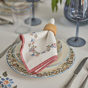 Vintage Peçete (40x40 Cm) Çok Renkli