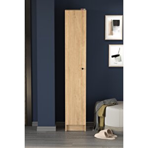 Kapaklı 5 Bölmeli Çok Amaçlı Dolap Çok Amaçlı Mutfak Dolabı Banyo Dolabı Buket Safir Meşe