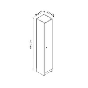 Kapaklı 5 Bölmeli Çok Amaçlı Dolap Çok Amaçlı Mutfak Dolabı Banyo Dolabı Buket Safir Meşe
