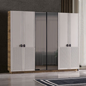 Luna 6 Kapaklı Gardırop Dolap