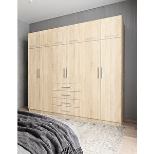 Trend 6 Kapaklı Gardırop Meşe G.a.t_4_270cm 270 cm