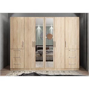 Yıldız Altı Kapaklı Gardırop Meşe G.a.y_4_240cm 240 cm