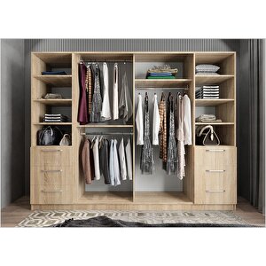 Yıldız Altı Kapaklı Gardırop Meşe G.a.y_4_240cm 240 cm