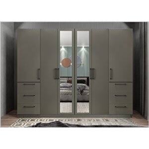 Yıldız Altı Kapaklı Gardırop Antrasit G.a.y_2_208cm