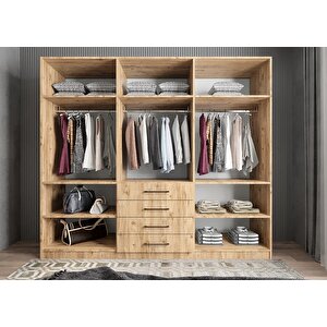 Trend 6 Kapaklı Gardırop Çam G.a.t_3_240cm 240 cm