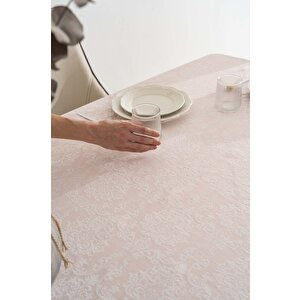 Damascus Pudra Pembe Masa Örtüsü 160x220 Cm