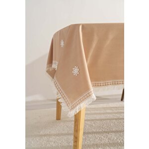 Silvio Somon Güpür Çiçekli Masa Örtüsü 160x220 Cm