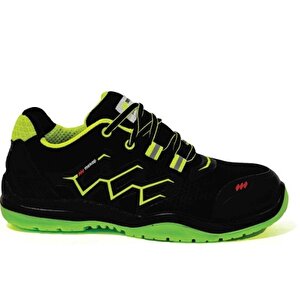 Rmk-82 S2 Mikrofiber Deri Siyah Yeşil Alüminyum Burun İş Ayakkabısı 39