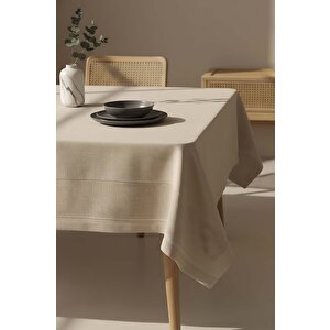 Nora Bej Zarf Köşe Masa Örtüsü 150x220 Cm