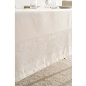 Jumbo Jakar Krem Sıvı İtici Leke Tutmaz Masa Örtüsü 160x220 Cm