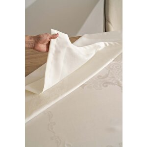 Jumbo Jakar Krem Sıvı İtici Leke Tutmaz Masa Örtüsü 160x220 Cm