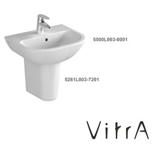 Lavabo 45 Cm 5500l003-0001, Yarım Ayak 5281l003-7201