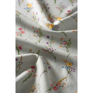 Begonvil Çift Kişilik Naturel İpeksi Nevresim Takımı