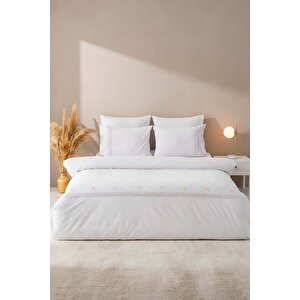 Grace Taş Güpürlü Çift Kişilik %100 Pamuklu Nevresim Seti - 6 Parça Çeyiz Seti