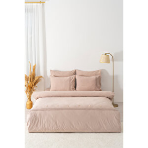 Grace Cappuccino Güpürlü Çift Kişilik %100 Pamuklu Nevresim Seti - 6 Parça Çeyiz Seti