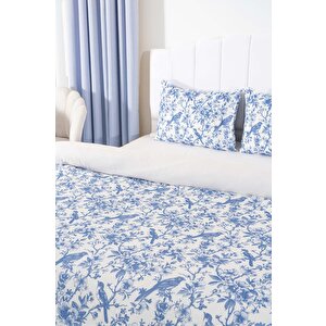 Nova Mavi Tek Kişilik Nevresim Takımı Pamuklu