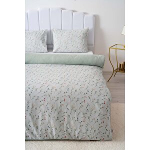 Clara Yeşil Tek Kişilik Nevresim Takımı Pamuklu