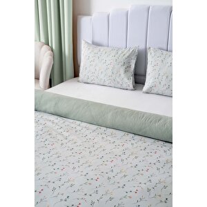 Clara Yeşil Tek Kişilik Nevresim Takımı Pamuklu