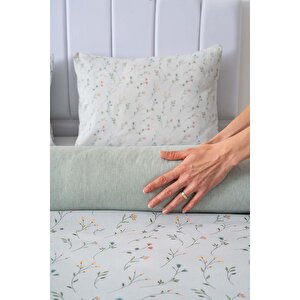 Clara Yeşil Tek Kişilik Nevresim Takımı Pamuklu