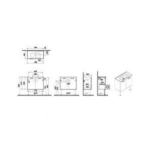 Mia Kapaklı 80 Cm Beyaz Alt Banyo Dolabı +lavabo