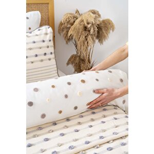 Harmony Krem Çift Kişilik Yatak Örtüsü Seti - 4 Parça Çeyiz Seti