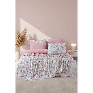 Cherie Çift Kişilik Nevresimli Pike Takımı - 7 Parça Çeyiz Seti