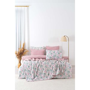 Cherie Çift Kişilik Nevresimli Pike Takımı - 7 Parça Çeyiz Seti