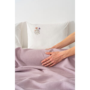 Missera Rose Nakışlı Çift Kişilik Pike Seti - 4 Parça Çeyiz Seti